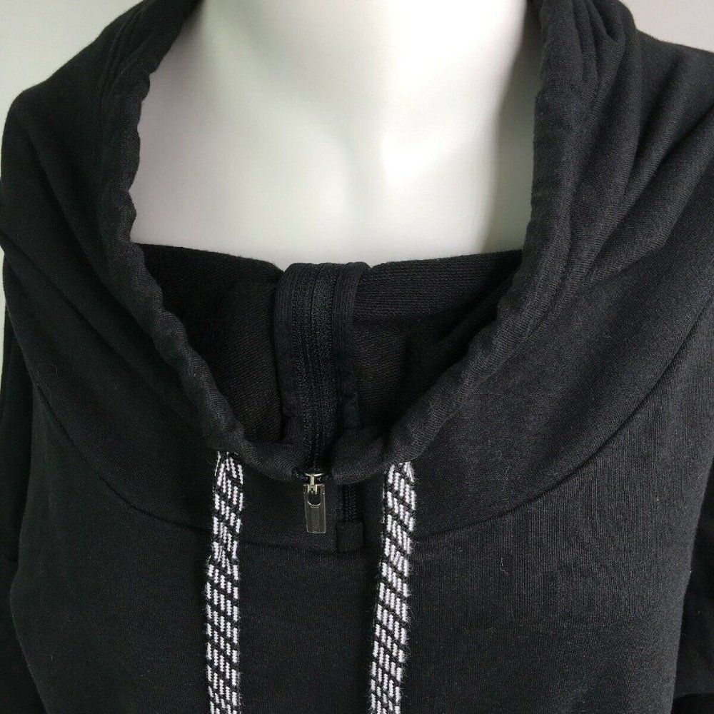 Lucy Womens Solid Black Pull Over Jacket Mesh Back - image 2